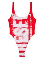 Diesel maillot de bain BFSW-Pamela à logo imprimé - Rouge