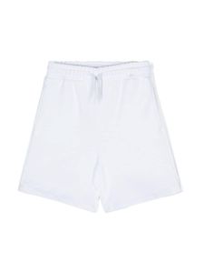 MSGM Kids short en coton à logo imprimé - Blanc