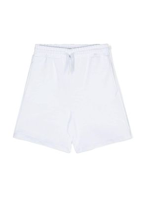 MSGM Kids short en coton à logo imprimé - Blanc