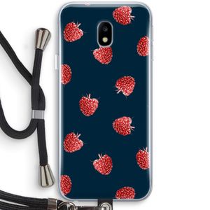 Framboosjes: Samsung Galaxy J3 (2017) Transparant Hoesje met koord