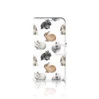 Telefoonhoesje | Met pasjeshouder | voor iPhone 14 Pro Konijntjes