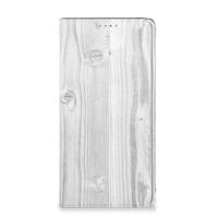 Samsung Galaxy A51 Book Wallet Case White Wood