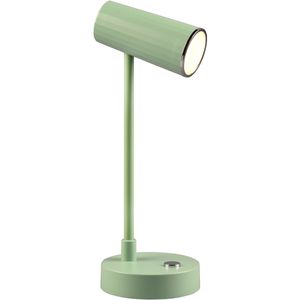 LED Bureaulamp - Trion Lono - 2.5W - Aanpasbare Kleur - Dimbaar - Rond - Mat Groen - Kunststof