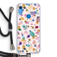 Terrazzo Memphis Pink: Huawei Y6s Transparant Hoesje met koord