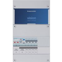 4 Groepenkast Hager VKG400A 4-groepenverdeler met hoofdschakelaar ALS 30mA/HACO/direct 1-fase