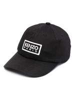 Kenzo casquette en coton à logo appliqué - Noir - thumbnail