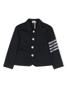 Thom Browne Kids blazer rayé à simple boutonnage - Bleu