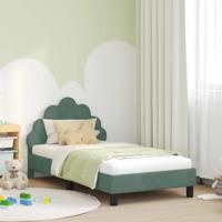 Bedframe voor kinderen met hoofdbord Zeegroen 80 x 160 cm