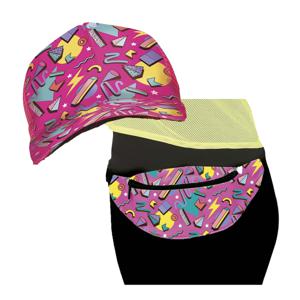 Foute 80s/90s party verkleed set - dames - retro pet en heuptasje - jaren 80/90 verkleed accessoires