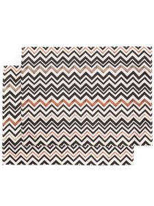 Missoni Home lot de 2 nappes de table à rayures - Noir