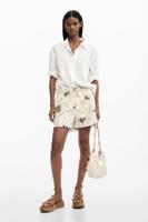 Vloeiende korte broek - WHITE - M