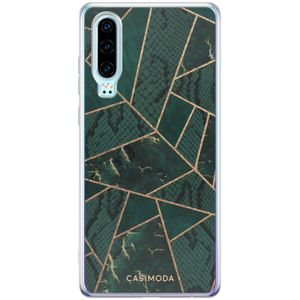 Huawei P30 siliconen hoesje - Abstract groen
