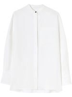 Jil Sander chemisier froncé en lin - Blanc