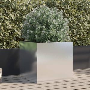 VidaXL Plantenbak 49x47x46 cm roestvrij staal zilverkleurig