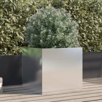 VidaXL Plantenbak 49x47x46 cm roestvrij staal zilverkleurig