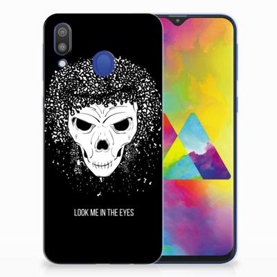 Silicone Back Case Samsung Galaxy M20 (Power) Skull Hair