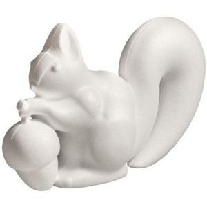 1x stuks Hobby/DIY piepschuim eekhoorn 18 cm