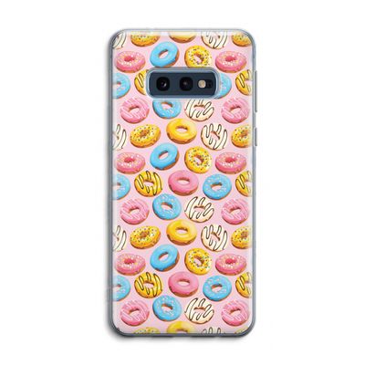 Pink donuts: Samsung Galaxy S10e Transparant Hoesje