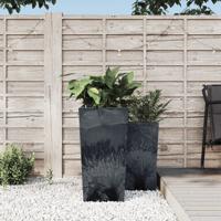 Plantenbak met uitneembare bak beton-look 21/49 L PP antraciet
