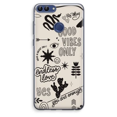 Good vibes: Huawei P Smart (2018) Transparant Hoesje