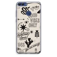 Good vibes: Huawei P Smart (2018) Transparant Hoesje