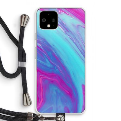 Zweverige regenboog: Pixel 4 Transparant Hoesje met koord