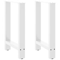 Eettafelpoten 2 st 50x(72-73) cm staal wit