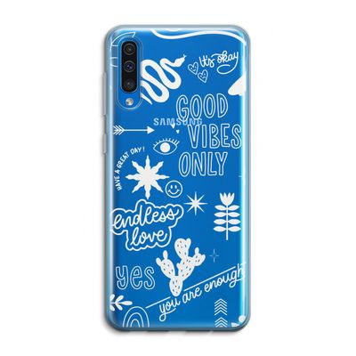 Good vibes: Samsung Galaxy A50 Transparant Hoesje