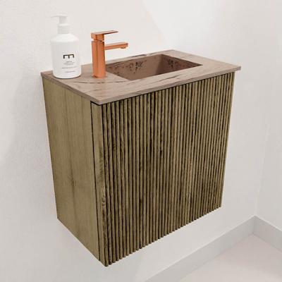 Toiletmeubel Mondiaz Joya Dlux | 40 cm | Meubelkleur Dusk | Faye wastafel Arena Wasbak Rechts | 1 kraangat