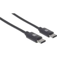 Manhattan USB-kabel USB 2.0 USB-C stekker 2.00 m Zwart 354875