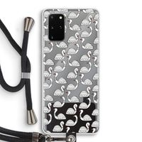 Zwanen: Samsung Galaxy S20 Plus Transparant Hoesje met koord