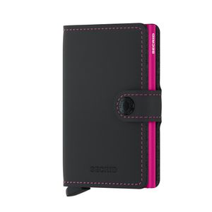 Secrid Mini Wallet Portemonnee Matte Black & Fuchsia