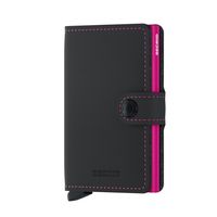 Secrid Mini Wallet Portemonnee Matte Black & Fuchsia - thumbnail