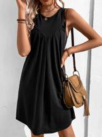 Casual Plain Dress With No