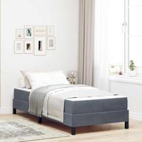 Boxspringbed met matras Donkergrijs 90 x 210 cm Stof