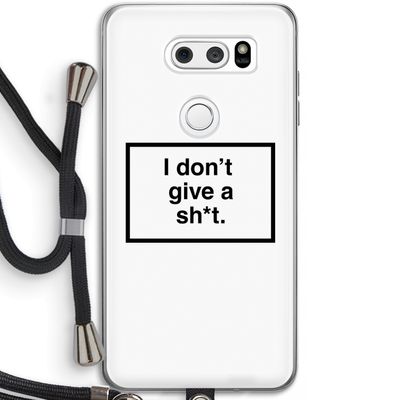 Don't give a shit: LG V30 Transparant Hoesje met koord
