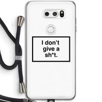 Don't give a shit: LG V30 Transparant Hoesje met koord