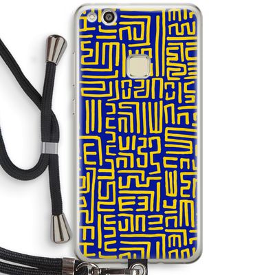 Majorelle Blue Print: Huawei Ascend P10 Lite Transparant Hoesje met koord