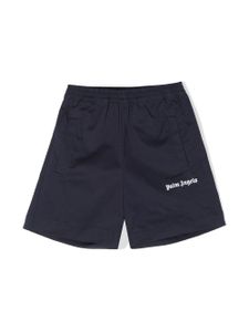 Palm Angels Kids short à logo imprimé - Bleu