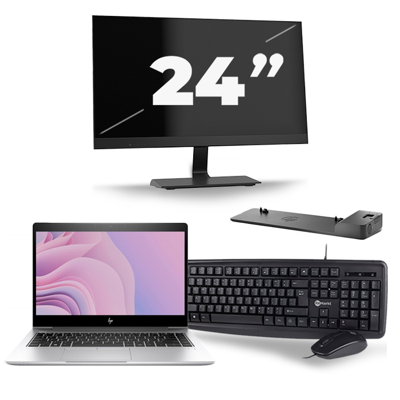 HP EliteBook 840 G6 - Intel Core i7-8e Generatie - 14 inch - 16GB RAM - 256GB SSD - Windows 11 + 1x 24 inch Monitor HP EliteBook 840 G6 - Intel Core i7-8e Generatie - 14 inch - 16GB RAM - 256GB SSD - Windows 11 + 1x 24 inch Monitor