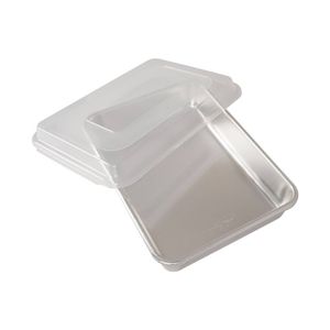 Nordic Ware - Bakvorm, Rechthoek, met Deksel, 25 x 34 cm, Aluminium, Nordic Ware Naturals