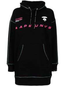 AAPE BY *A BATHING APE® robe-hoodie à logo imprimé - Noir