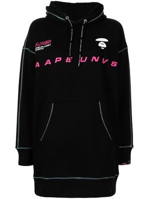 AAPE BY *A BATHING APE® robe-hoodie à logo imprimé - Noir