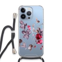 Mooie bloemen: iPhone 13 Pro Transparant Hoesje met koord