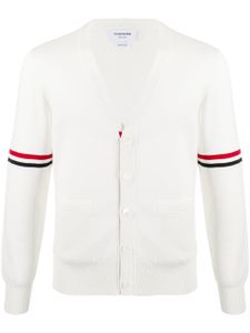 Thom Browne cardigan à détails rayés - Blanc