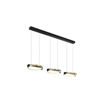 Searchlight 3-lichts hanglampAerial zwart en goud - 62330-3GO