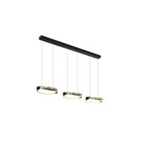 Searchlight 3-lichts hanglampAerial zwart en goud - 62330-3GO
