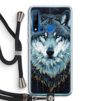 Darkness Wolf: Huawei P20 Lite (2019) Transparant Hoesje met koord