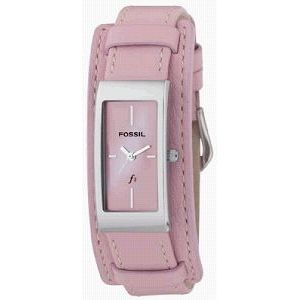 Horlogeband Fossil ES9859 Onderliggend Leder Roze 14mm