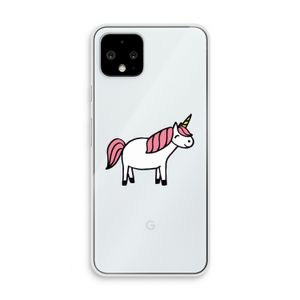 Eenhoorn: Pixel 4 Transparant Hoesje